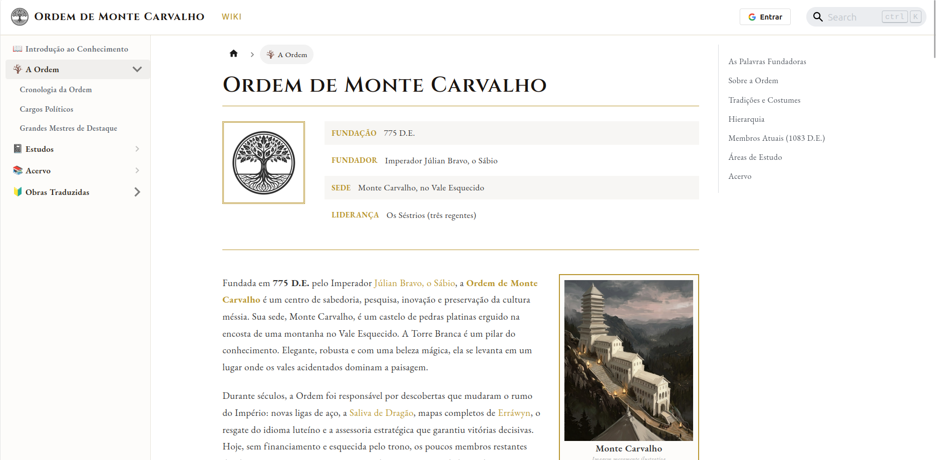 Introdução da Ordem de Monte Carvalho