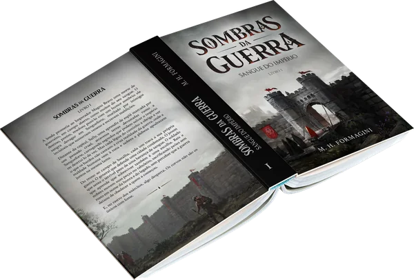 Mockup do livro aberto mostrando capa, lombada e quarta capa